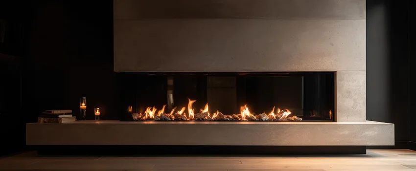Gas Fireplace Ember Bed Design Services in Bainbridge Island, Washington