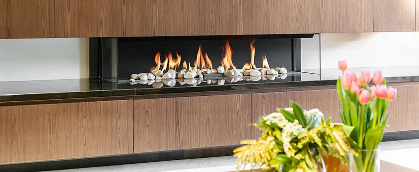 Double-height Fireplace Design Refurbishment in Bainbridge Island, Washington